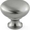 HESTIA HARDWARE 10 Pack 1-1/4 inch Diameter Satin Nickel Round Zinc Cabinet Knobs for Kitchen Bathroom Closet Dresser Cabinets Cupboard (Z1.10.S)