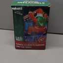 6FT Christmas Inflatable Decorations Hanging Santa Built-in Bright LEDs, Climbing Santa Claus with Gift Bag Christmas Roof Blow Up Yard Inflatables Decoration for Window Wall Outdoor Xmas New Year