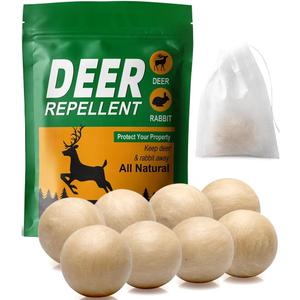 Deer Repellent for Plants, Rabbit Repellent Outdoor, Deer Away Repellent for Garden, Trees and Lawn, Rabbit Repellent for Plants, Safe for People, Pets and Plants, Lasts Up to 60 Days, 8 Packs