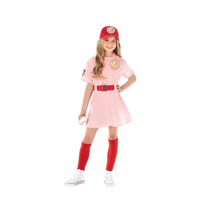Morph Kids Baseball Costume Girls Peach Pink Baseball League Costume Outfit Halloween Costume For Girls S