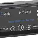 MP3 Player with Bluetooth 5.3, 32GB Portable Music Player with Back Clip, Lossless HiFi Sound, 1.47" Touchscreen, FM Radio, E-Book