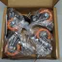2 Inch Caster Wheels, Threaded Stem Casters Set of 4 Heavy Duty, 1/4"-20x1 (Screw Diameter 1/4", Stem Length 1"), Safety Dual Locking Industrial Castors, Wheels for Cart, Furniture