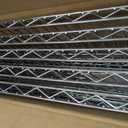 Land Guard 5 Tier Chrome Storage Racks and Shelving - 48" L x 20" W x 72" H Heavy Steel Material Pantry Shelves - Each Unit Loads 350 Pounds Wire Shelf, Suitable for Warehouses, Closets, Kitchens