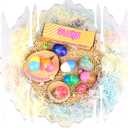 Butter Galaxy Slime Kit Easter Basket Stuffers - 8 Prefilled Easter Eggs with Butter Slime & Cute Slimes Add-ins, Soft & Non Stick Fluffy Slimes for Birthday Party Favors for Girls & Boys Egg Fillers