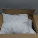 Amazon Basics Square Hypoallergenic Down Alternative Pillow Insert, Machine Washable, Softness and Support, 20 inch, 2-Pack