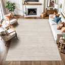 Valenrug Washable Rugs 3x5 - Stain Resistant 3x5 Area Rugs for Living Room, Non Slip Backing Printed Entryway Rugs for Bedroom, Folable Machine Washable Area Rug(3'x5', Beige)