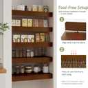 Bamboo Wire Shelf Covers, 34" W x 12" D, 5-Pack, Walnut