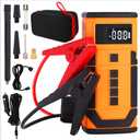 Car Jump Starter with Air Compressor, 3000A Car Battery Jumper Starter Portable (9.0 Gas/6.5L Diesel) with 150PSl Digital Tire Inflator Portable Car Jump Box with Jumper Cables, Charger, LED Light