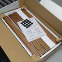 Wire Shelf Covers, Bamboo Wire Rack Covers for Pantry, Closet (4pcs, 24" W x 12" D)