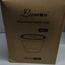 Lamosi 300 Pack 9 oz Clear Plastic Cups with Lids, Disposable Cups with No Hole Flat Lids, Ideal for Ice Cream, Cold Drinks, Fruit, Dessert, Yogurt Parfait