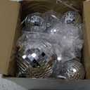 WILLBOND 12 Pack Disco Ball Mirror Ball with Hanging Ring for Fun Retro Disco Party Decorations Party Dj Lighting Effect Stage Props Game Accessories, 5.91", 3.94", 3.15", 2.36"(Silver)