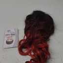 Red Wavy Wig 26 Inch Long Red Ombre Wigs for Women Ombre Red Middle Part Wig Synthetic Heat Resistant for Daily Party Use (Ombre Red 26 Inch)