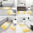 Arotive Microfiber Bathroom Rugs, Shaggy Soft and Absorbent Bath Rug, Non-Slip, Thick Plush Machine Washable Dry Bath Mats for Bathroom, Tub and Shower, 30x20, Light Yellow, Rectangular