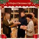 Synovana Christmas LED Lighted Canvas Wall Art  16" x 12" Light Up Xmas Holiday Pictures Decoration Wall Art Prints for Living Dining Room Decor - Merry Christmas and Happy New Year