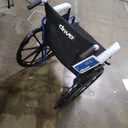 Drive Medical Blue Streak Lightweight Foldable Wheelchair - Enhanced Mobility Support - Durable Construction - Padded Comfort - Swing-Away Leg Rests - Desk Arms - Blue/Black - 20 Inch Seat