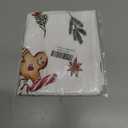 Christmas Valances for Windows Gingerbread Candy Cane Christmas Kitchen Curtain Valances Rod Pocket Xmas Ball Window Curtain Treatment Topper Curtains Seasonal Valance Christmas Decor, 42x12 Inch