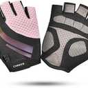 cnrees Kids Cycling Gloves for Boys Girls Half Finger Breathable Non-Slip Bike Gloves with Padded for Balance Bike Mountain BMX Scooter Outdoor Sports, L