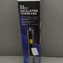 Comfort Zone 32-Inch Oscillating Tower Fan  Ultra-Slim Bladeless Design with 3 Speeds, 90 Wide Oscillation & Built-in Carry Handle  Quiet Portable Standing Fan for Bedroom, Home, or Office, Black