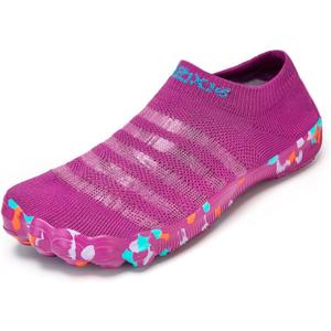 TOLLN Quick-Dry Barefoot Water Shoes for Men, Women & Youth  Versatile Aqua Socks for Beach, Pool, Kayaking, Hiking, Surfing, Yoga & Outdoor Sports (8.5 Women/7.5 Men, Purple)