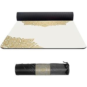 nuveti TPE Large Yoga Mat Non-Slip Exercise Fitness Mat with Carry Bag Extra Wide Yoga Mats for Women 72"x32" Extra Thick 6mm for Home, Pilates and Floor Exercises Workout Mats