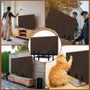 TV Cover for Moving, Fits to 50"- 55" Flat Screen TV Moving Cover, Dustproof Coffee Felt TV Screen Covers, Anti-Scratch TV Bags for Moving with Bottom Strap for House Moving, Home Renovation
