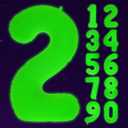 Mega-L Glow in The Dark Party Supplies, 40 Inch Neon Giant Fluorescent Lemon Yellow Number 2 Balloon for 2nd Birthday, DIY Numbers Balloons Happy Birthday Sign Photo Booth Props for Party Decorations
