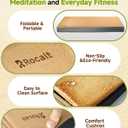 Rocalt Foldable Cork Yoga Mat, Non-Slip Lightweight Exercise Mat for Travel, Packable Workout Mat with Carrying Strap for Yoga Pilates Home Gym Floor Fitness