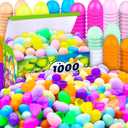 RALLYPANDA 1000cs Empty Plastic Easter Eggs,Bulk Fillable Easter Eggs for Easter Hunt,Basket Stuffers Fillers,Theme Party Favor Decoration,Surprise Eggs,Easter Classroom Prize Supplies