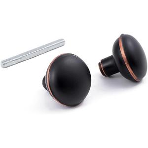 Vintage Style Door Knob Set with Spindle, Antique Door Knobs Replacement Set for Interior Doors, Oil Rubbed Bronze