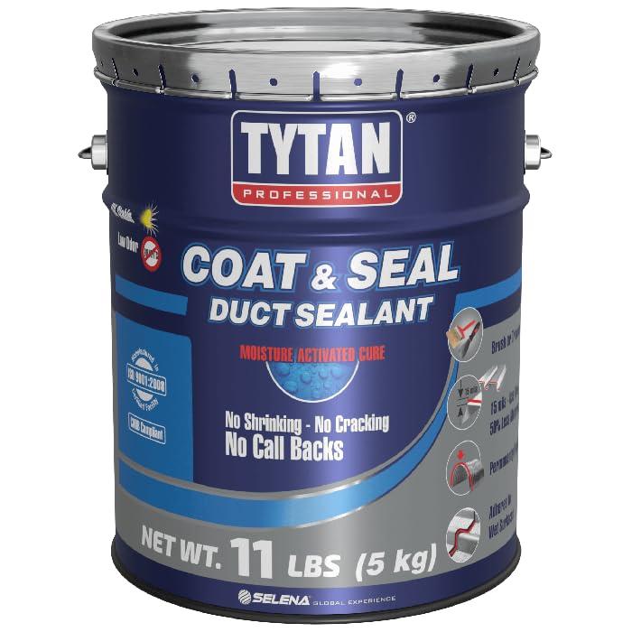 Coat & Seal Waterproof Sealant, Easy-to-Apply Paste, No Primer Required, Apply to Wet Surfaces, UV Resistant, No Cracking, Ideal for Gutters, Chimneys, Skylights, HVAC Duct Seal, Roofs (1 Gallon)