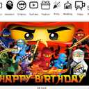 R-Z Happy Birthday Backdrop Cartoon Birthday Party Supplies Kawaii Background for Boys Girls, Happy Birthday Banner Backdrop for Kids Party Decorations (5x3ft), 60 inches by 40 inches