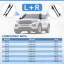 4 PCS Windshield A-Pillar Trim Molding Set Compatible with Ford Explorer 2011-2019,Driver &Passenger Side,Outer & Inner Trim Kit BB5Z-7803145-AA,BB5Z-7803145-BA,BB5Z-7803136-BABB5Z-7803144-AA