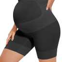 Peauty Maternity Underwear Shapewear for Under Dresses Maternity Dress for Baby Shower Pregnancy Clothes Black Pregnancy Biker Shorts Photoshoot Casual (Black S)