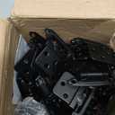 Chibery 3/8 Inch Inset Cabinet Hinges, 25 Pairs(50 Pack) Self Closing Flush Face Mount Hinges with Door Bumper, Variable Decorative Hardware for Bathroom, Furniture, Kitchen Cabinet Doors, Matte Black