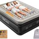 OhGeni 20" Raised Cal King Air Mattress with Built-in Pump, Keep Feet from Dangling, Extra Length Blow-up Mattress, Back-Friendly Airbed for Guests, Luxury Comfort for People(190CM Height), 700lbs