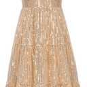 GRACE KARIN Girls Sequin Dress Formal Party Elegant Fancy Girls Maxi Long Dress for 5-14Y (7 Years, Gold)