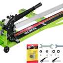 VEVOR Tile Cutter 40 Inch, Manual Tile Cutter All-Steel Frame,Tile Cutting Machine w/Laser Guide and Bonus Spare Cutter,Tile Cutter Hand Tool for Precision Cutting Porcelain Ceramic Floor Tiles