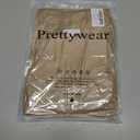 Prettywear Women's Quarter Zip Pullover Sweaters 2024 Long Sleeve Collared Slim Fit Ribbed Knit Business Casual Fall Top (Beige, M)