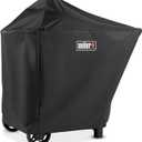 Weber Performer Grill Cover 22" Durable WeatherResistant Material, UVProtected, Fits 22" Performer & Performer Smart Models with Secure Straps, Charcoal, Kettle