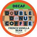 Double Donut Coffee Decaf French Vanilla Coffee Pods, Medium Roast Single Serve French Vanilla Bean Decaf Flavored Coffee Pods For Keurig K Cup Brewers, 80 Count (EXP FEB172027)