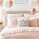 50TH Birthday Gifts for Women, Vintage 1975 Pillow Cover 18x18 Inch50 Year Old Birthday Decorations for Women, Mom, Wife, Friends, Daughter, Sister (Cover Only)