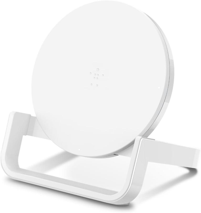 Belkin Boost Up Wireless Charging Stand 10W – Qi Wireless Charger for iPhone XS, XS Max, XR / Samsung Galaxy S9, S9+, Note9 / LG, Sony and more (White)