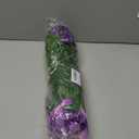 Homsunny Artificial Flowers for Outdoor, 6PCS Fake Silk Flowers UV Resistant, Realistic Faux Plants Flowers for Front Door Porch Planter Patio Yard Garden Spring Decor, Double Purple