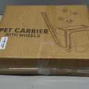 Pet Carrier with Wheels for Cat and Small Dogs: Expandable Airline Approved Rolling Cat Carrier - Cat Carrier Soft for Pets Under 25lbs Travel Plane Trip (Blue)