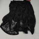 Verdusa Women's See Through Lace Skirts Elastic High Waist Sheer A Line Long Skirt (Medium, Black)