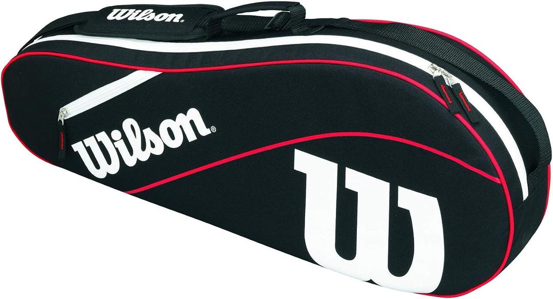 Wilson Advantage III Triple Tennis Racket Bag - Black/ White/ Red
29" x 12" x 3"