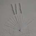 COMOK 9 Inch Plastic Handle Folding Fabric Hand Fans, Women/Men Hand Folding Fans Hand Fan Gift fan Craft fan Folding Fan Dance Fan (White)
 4 Pack