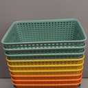 Plastic Storage Basket for Organizing 12 Pack Small Colored Storage Bins Container for Shelves, Colorful Shelf Baskets with Handles for Organization