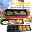 Multifunctional Electric Griddle Electric Grill Nonstick Baking Maker with 3 Interchangeable Pans For Takoyaki Cake Pop/ Mini Pancake/ Fried Steak