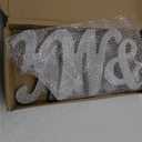 Mr and Mrs Sign for Wedding Table, Large Wooden Letters Mr & Miss Signs for Sweetheart Table, Photo Props Wedding Decorations for Anniversary (Silver)